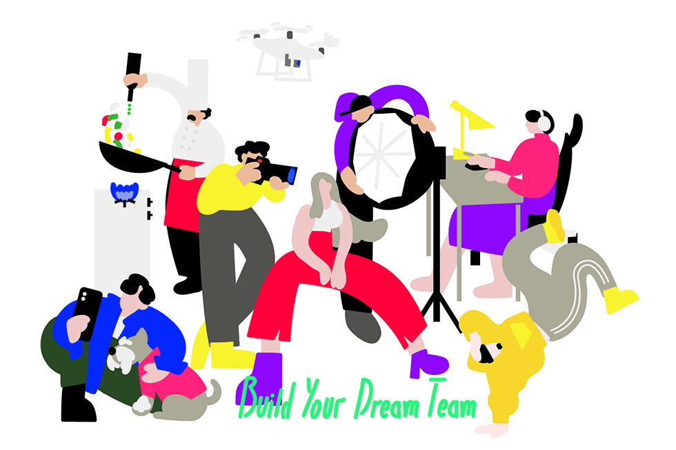 illust Customized Team Building for Your Business Goals